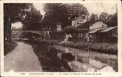 CPA Villeparisis the canl the bridge and the house of guard