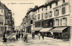 Melun CPA Hauptstrasse St Etienne (Weihnachtsfahrradradfahrer der Gaststatte-C) TOP