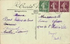 Meaux - Train station - children - CPA