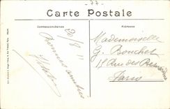 champagnes on the Seine - Train station and Panoramic View of the walls of Thomery- CPA