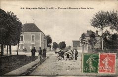 Bray on the Seine - the Avenue of Mousseaux and Route of Sens - CPA