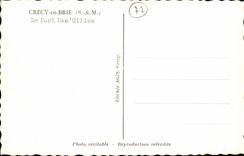 Crecy in Brie - the Bridge prejudice Gilles - CPA