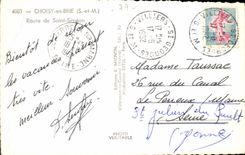 Choisy in Brie MODERN CARD Road of Saint Simeon