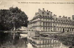 Palate of Fontainebleau CPA the terrace of the carp pond and the museum