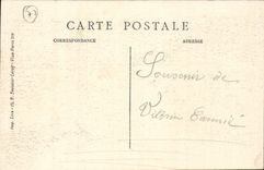 Tool bags in Pot Brie CPA of the Details field of a staircase