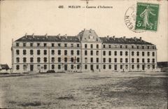 Melun CPA Barracks of infantry