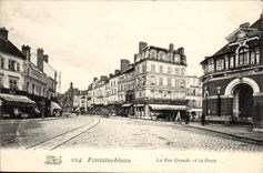 Fontainebleau CPA the large street and the Post office