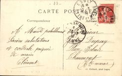 Coupvray CPA Places fountain Rue St Denis