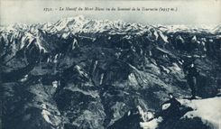 CPA Mountain of the Mount Blanc seen of the top of the Small tower (2357m)
