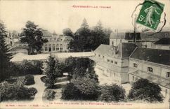 Contrexeville CPA the garden of the hotel of Providence the casino at the bottom