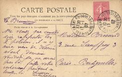 Paris CPA the park Heap (Naumachie)