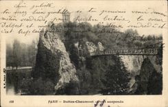 Paris CPA Hillocks Chaumont Suspended bridge
