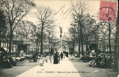 Paris CPA Public garden of Arts and Trades