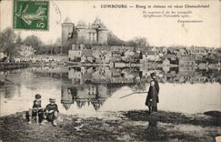 Combourg CPA pond and castle or lived Chateaubriand