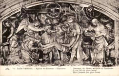 Saint Mihiel CPA the sepulchre Ligier Richier Church St Etienne