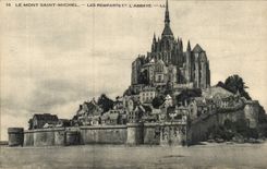 Mont Saint Michel CPA Ls walls and the abbey