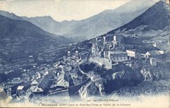 Briançon CPA taken of the fort of the Heads and valley of Guisane