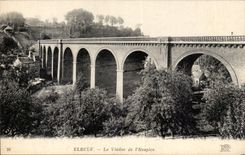 Elbeuf CPA the viaduct of the old people's home