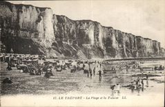 Treport CPA the beach and the cliff