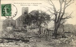 Battle of the marl Villiers September 1914 to wind CPA the church