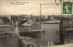 Brest CPA Ouverture du grand pont La manoeuvre du Cabestan