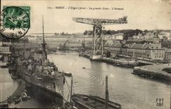 Brest CPA L'Edgar Quinet La grande rue L'arsenal (bataeux)