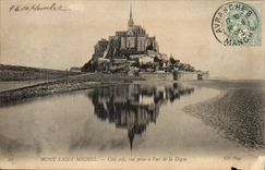 Mont Saint Michel CPA Dimensions southern seen from in the east of the Dam