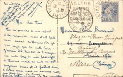 Villers auf Klippen des Meer CPA mit dem Sprung des Hundes