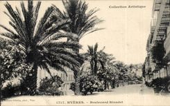 Hyeres - Riodet Prachtstrasse - Palmen - CPA
