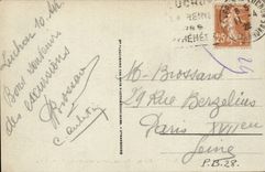 Superbagneres CPA Seen of the plate and the chain of the Pyrenees