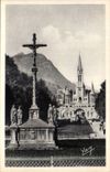 CPA Lourdes the basilica and the Breton martyrdom