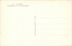 CPA Lourdes the basilica and the Breton martyrdom