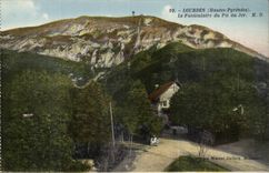 CPA Lourdes the funicular of the peak of Jer
