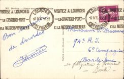 CPA Lourdes 12th Jesus station dies on the cross