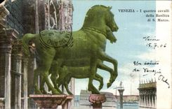 Italia - Italy - Italy - Veneto - Venezia - Venice - I quattro cavalli della Basilica di S Marco - horse - CPA