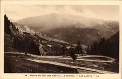 Route du Col des aravis in Giettaz - Laces - CPA