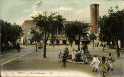 Africa - Tunisia - Africa - Tunis - Halfaouine Place - CPA