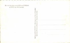 MODERNE KARTE das Gesims zwischen Sion auf dem Ozean und Croix de Vie