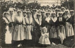 Sande von olonne CPA mischten Firmachorgesellschaft der Trallerer (Folklore bedeckt Kostumchorgesellschaftmusik) mit einer Kappe TOP