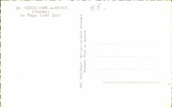 Notre Dame de Monts CPA der Strand (sudliches Teil)