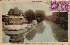 SAINT LAURENT auf Sevre CPA das von der Brucke trennt gesehen wird an sich