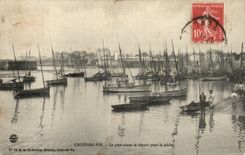 Croix de Vie CPA der Hafen vor der Abfahrt fur die Sunde