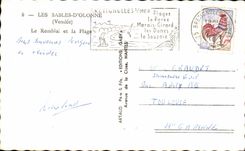 Sande von olonne CPA der Damm und der Strand