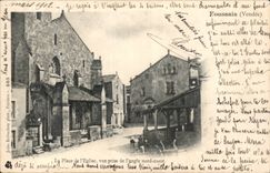 Foussais CPA der Ort der Kirche gesehen vom westlichen Nordwinkel