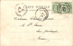 Foussais CPA der Ort der Kirche gesehen vom westlichen Nordwinkel