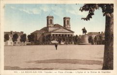 The Rock on Yon CPA Places of weapons the church and Statue of Napoleon