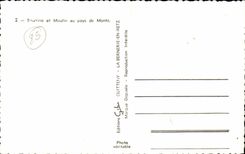 Bourrine und Muhle mit dem Land der Einfassungen CPA (Muhlhirse)