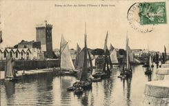 Sande olonne CPA des Zutrittes des Hafens hat niedrige Gezeiten (Boote)