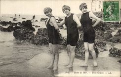 CPA Meerbathings drei Umgangsformen (Folklorekostumfrauen) das Vendee