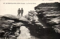 Of Croix de Vie Sion CPA the bridge of the devil has